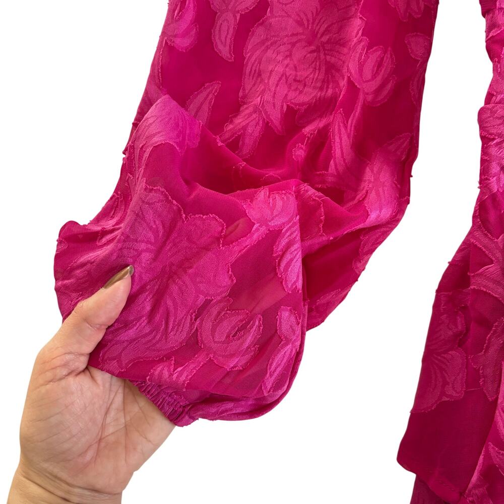 Band of the Free Kiss Me Fuchsia Pink Peplum Mini Dress Women’s Size XS NWT - Picture 11 of 11